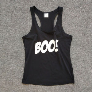 New Halloween BOO raceback Gym yoga tank M